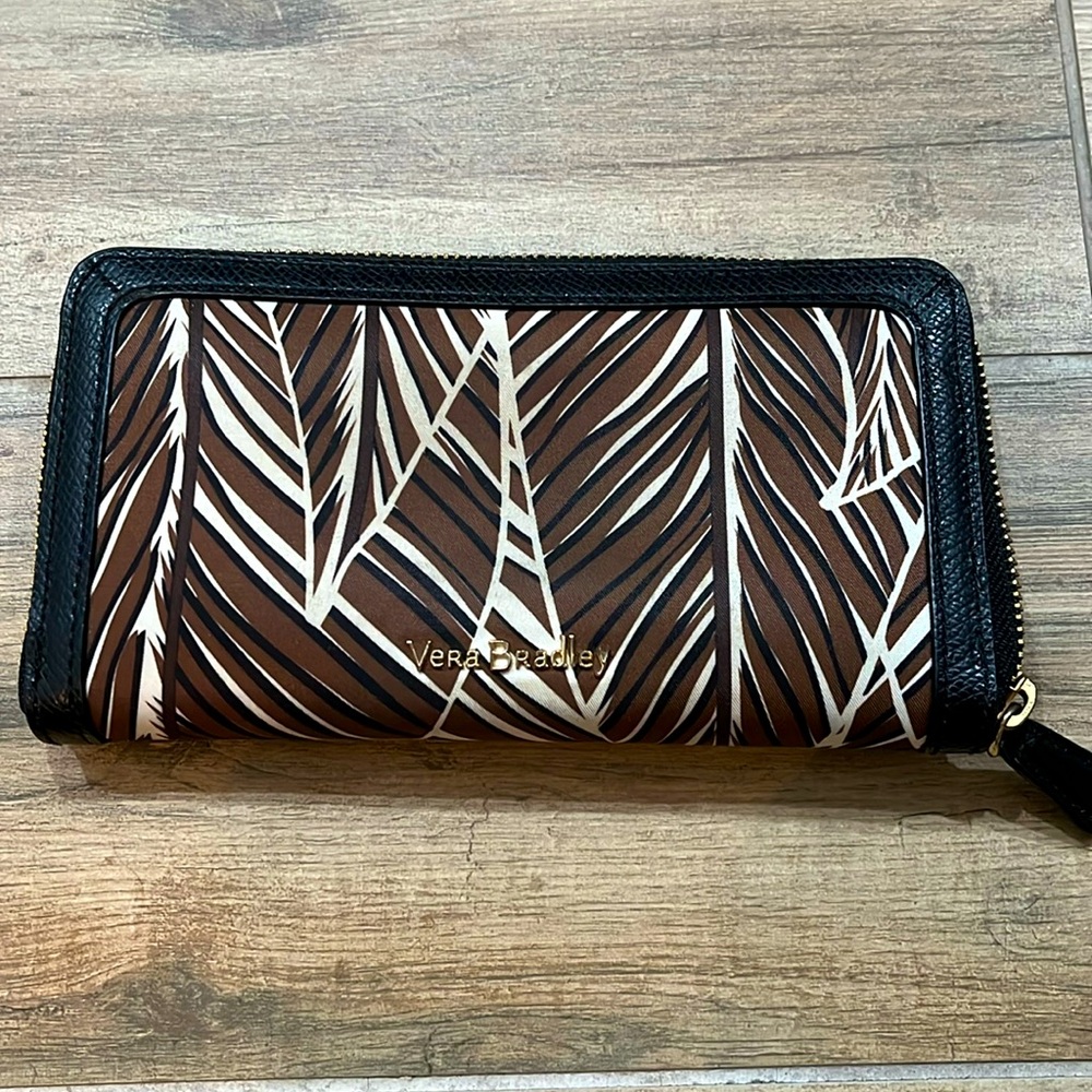 Vera Bradley Print Wallet - Nylon with Leather Trim